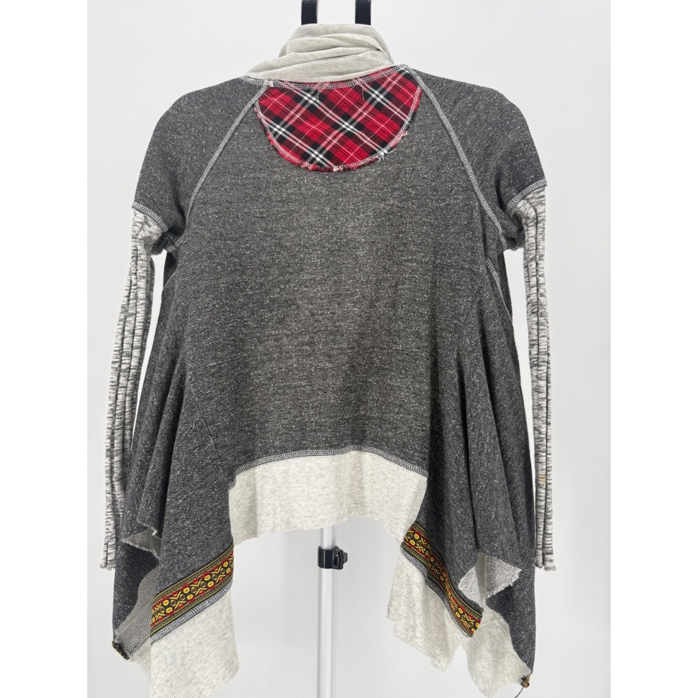 Boho Draped Waterfall Cardigan Patchwork Open Fro… - image 3